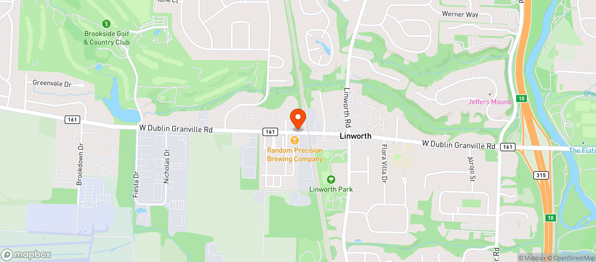 Map showing Jts Pizza And Pub