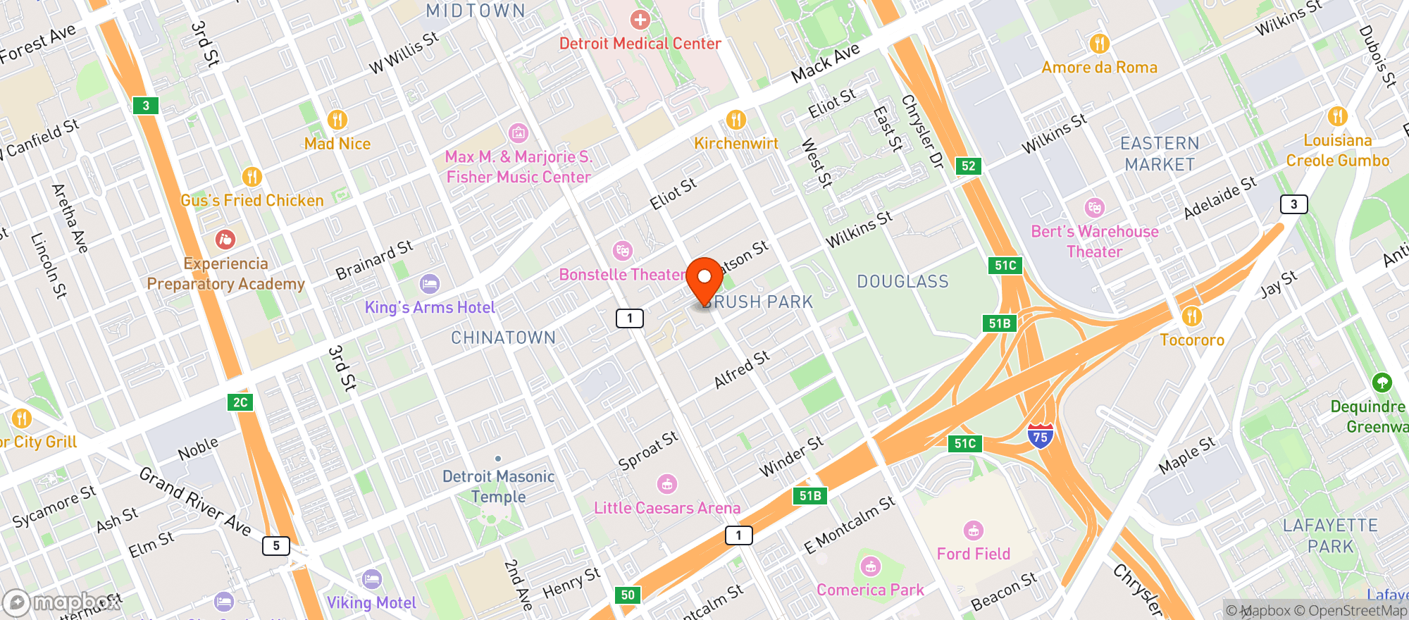 Map showing Bar Pigalle