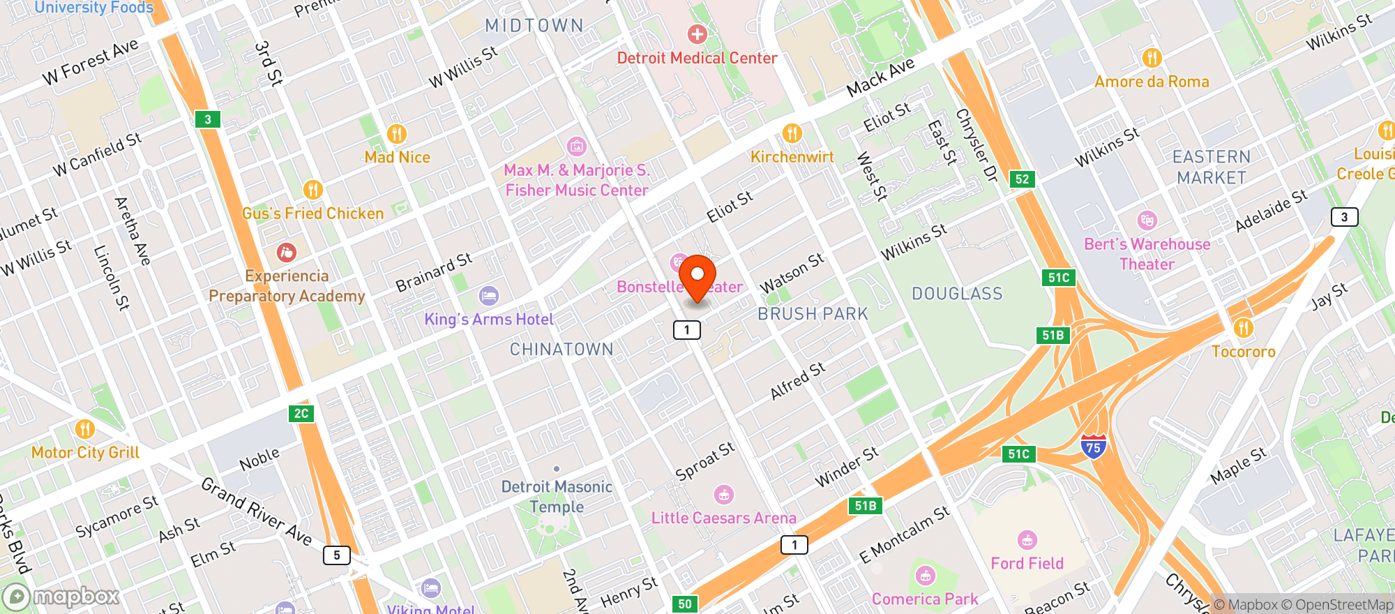 Map showing Grey Ghost