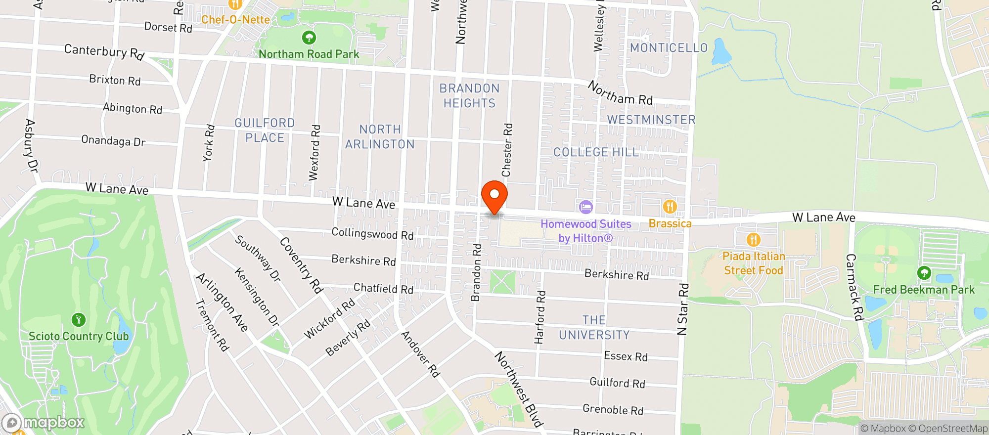 Map showing Carsonies Arlington