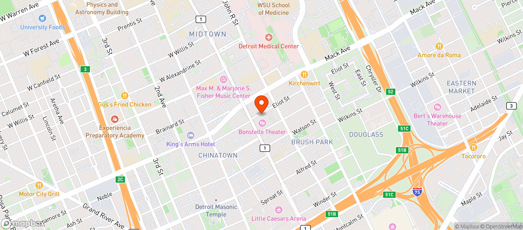 Map showing Ac Hotels By Marriott