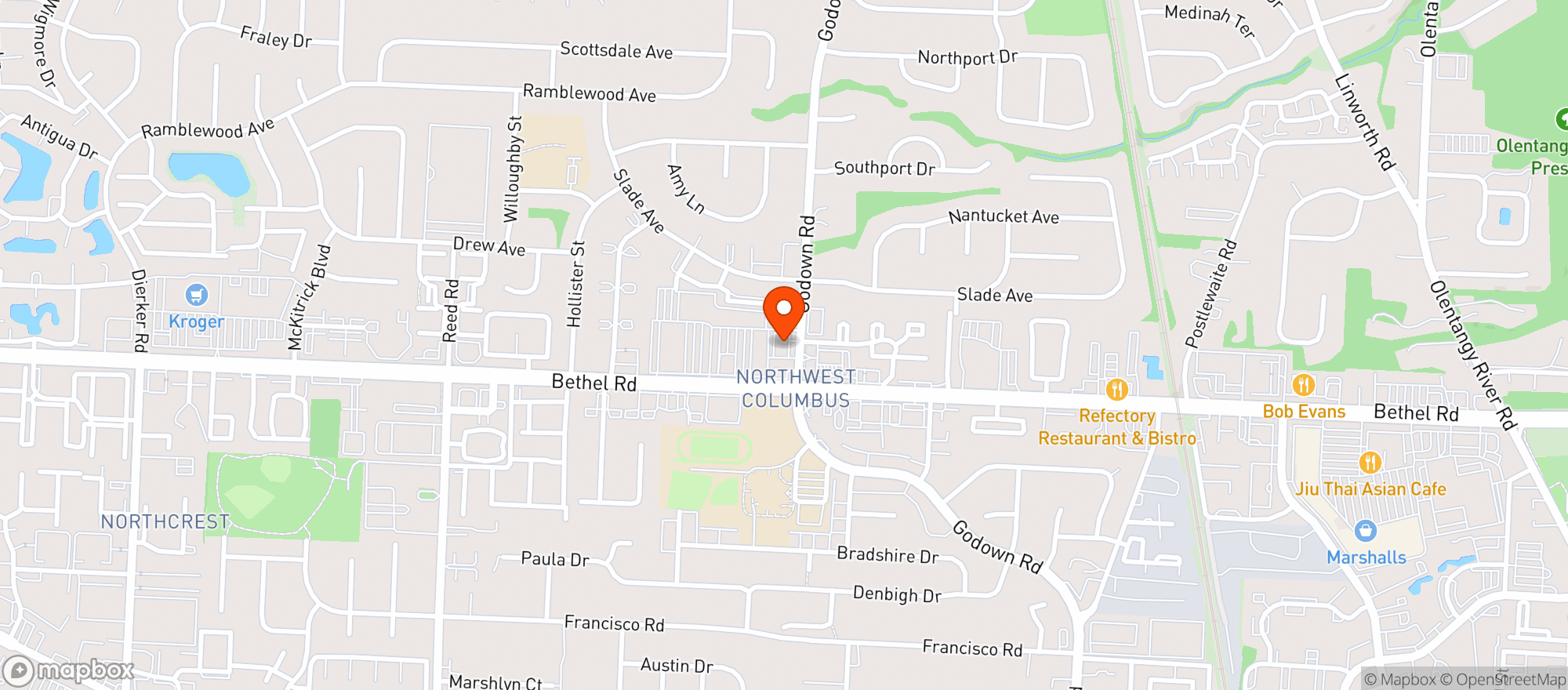Map showing Los Guachos Godown Rd
