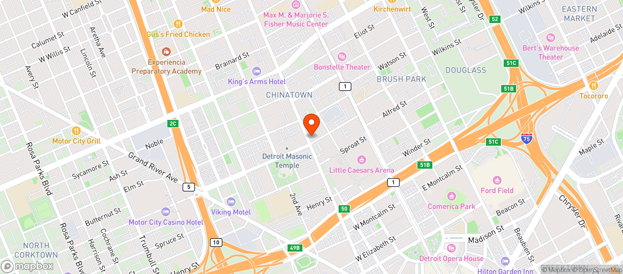 Map showing Temple Bar