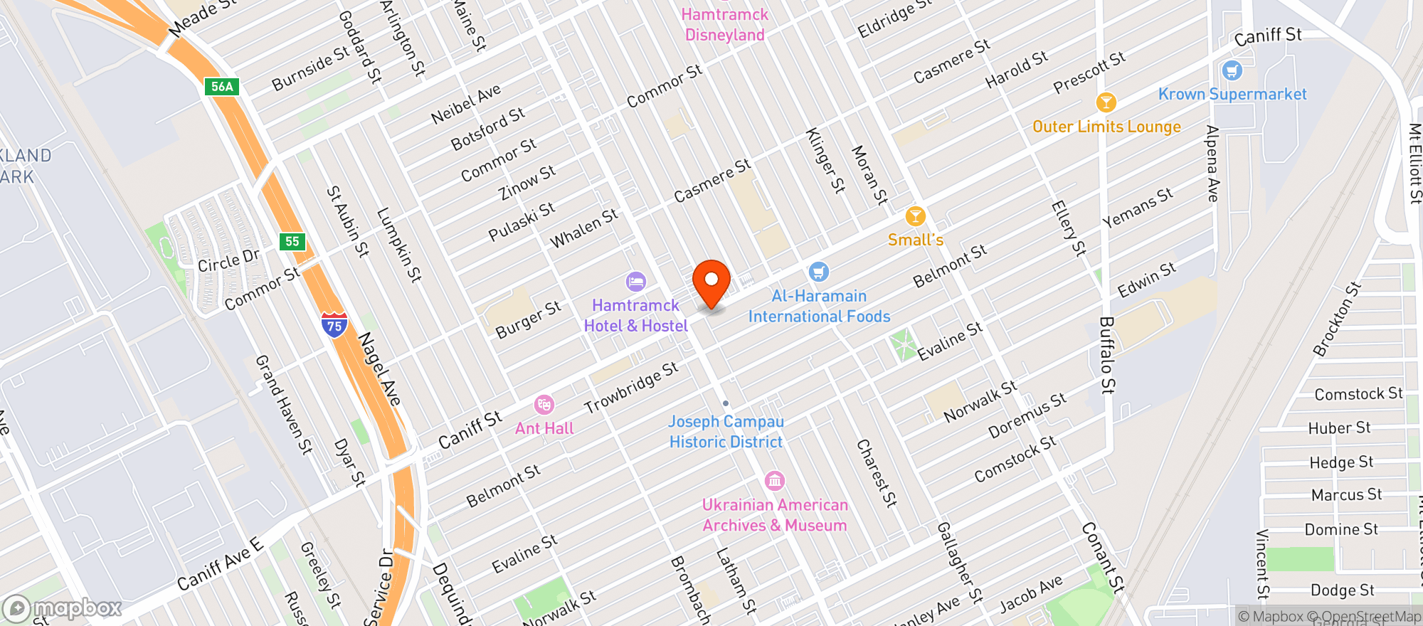 Map showing Sanctuary
