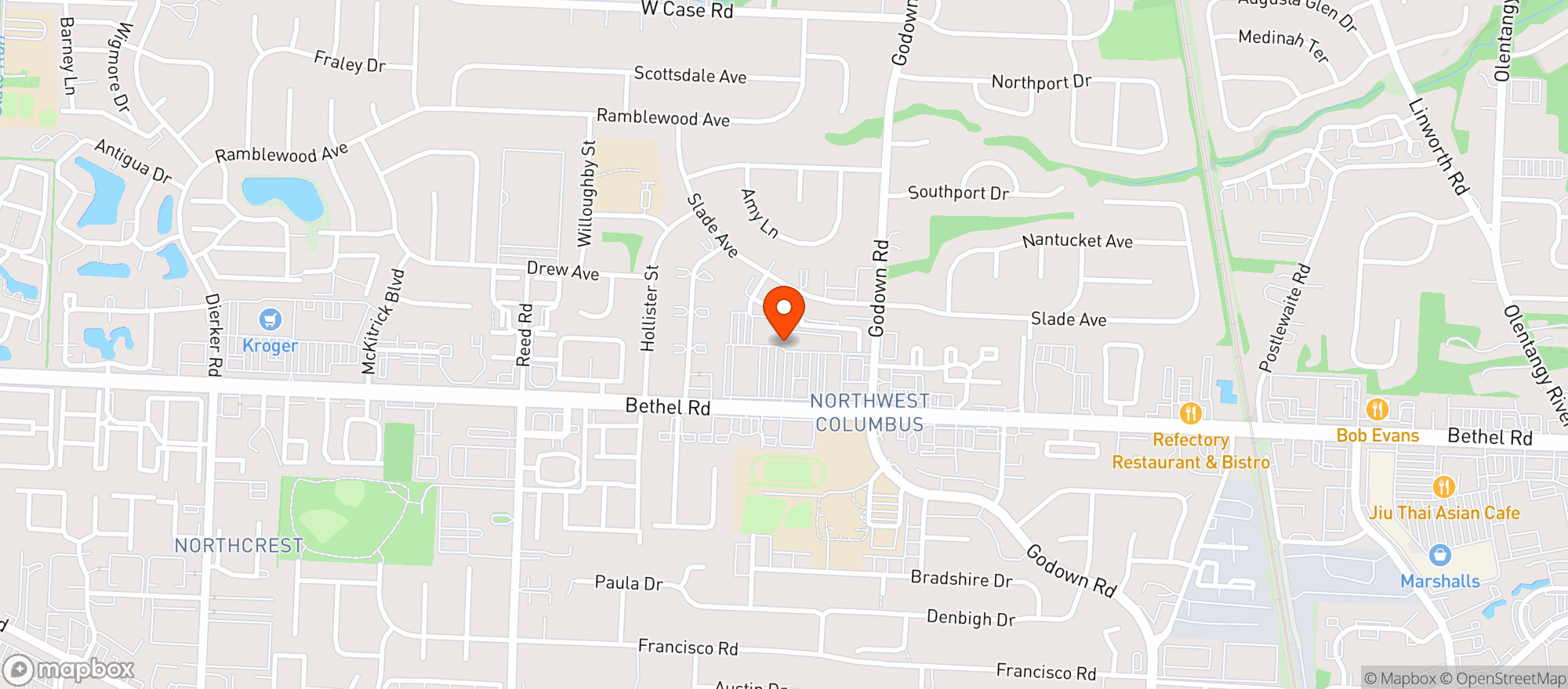 Map showing On Tap Pub