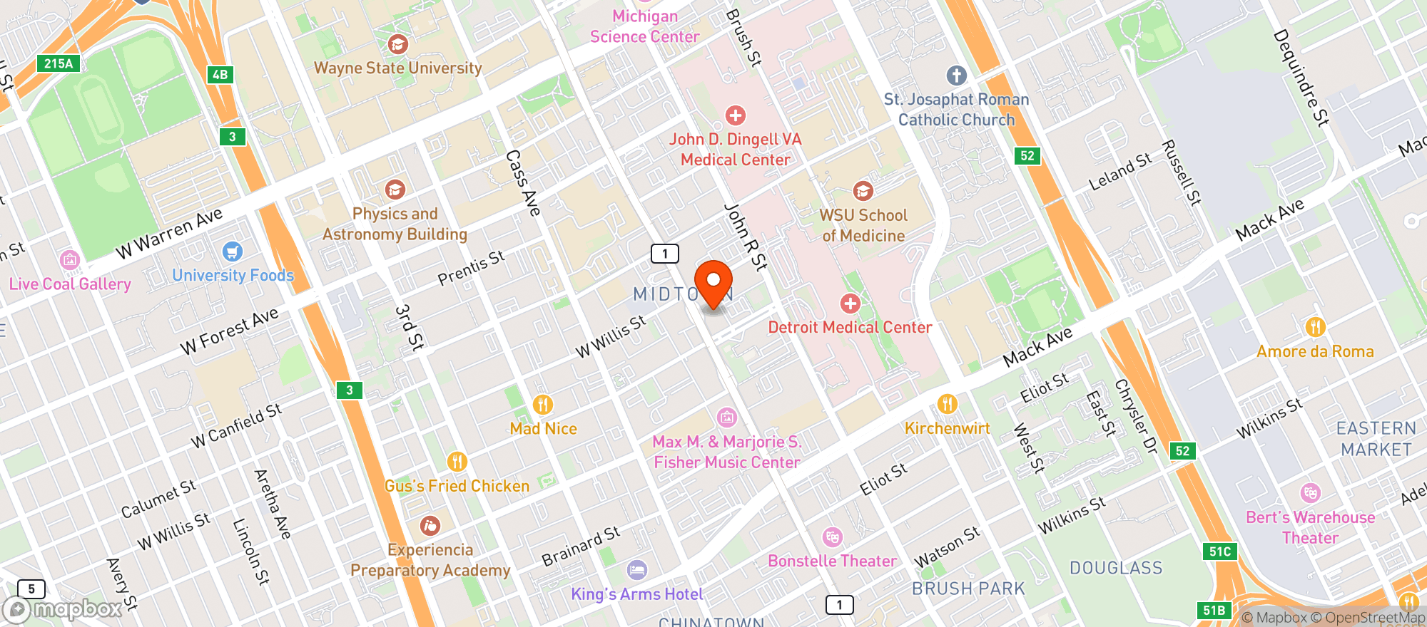 Map showing GARDEN BOWL