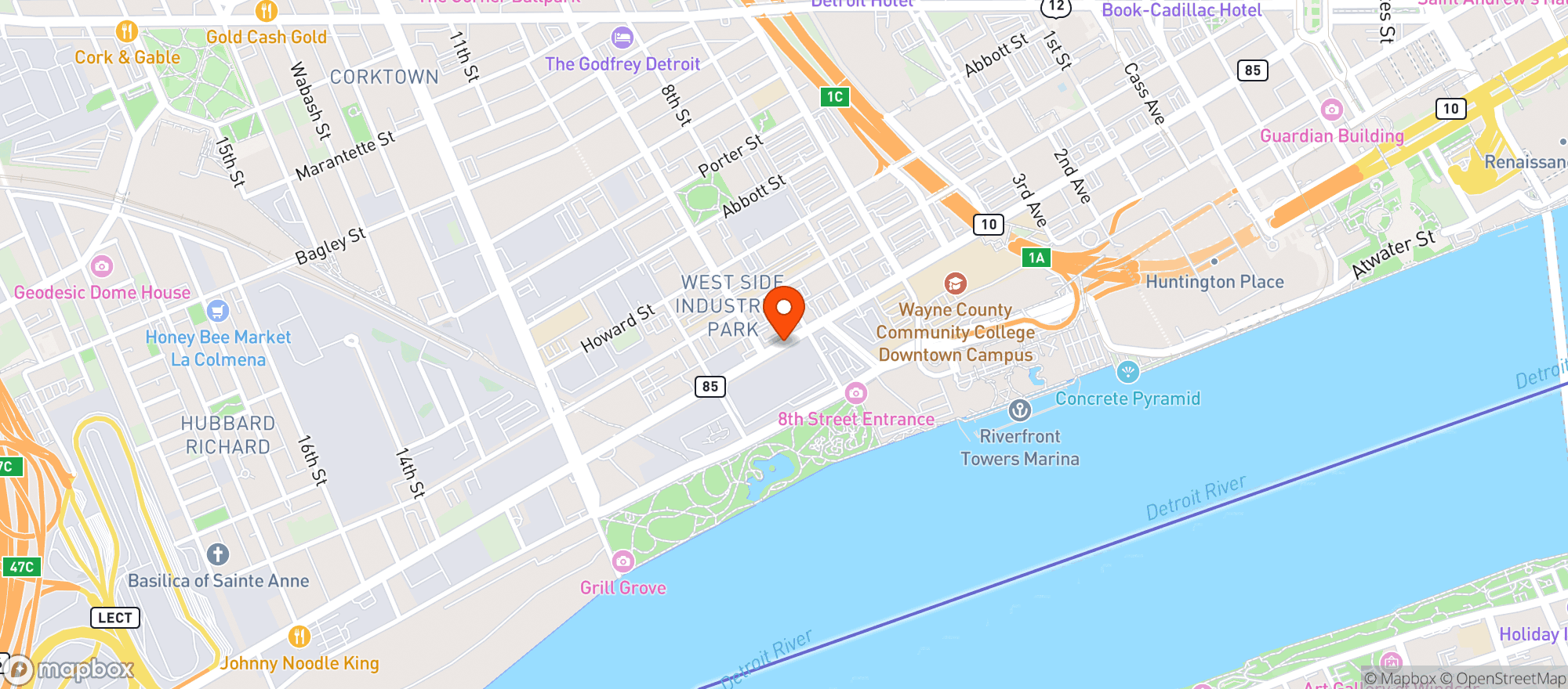 Map showing Happy Four Party Store
