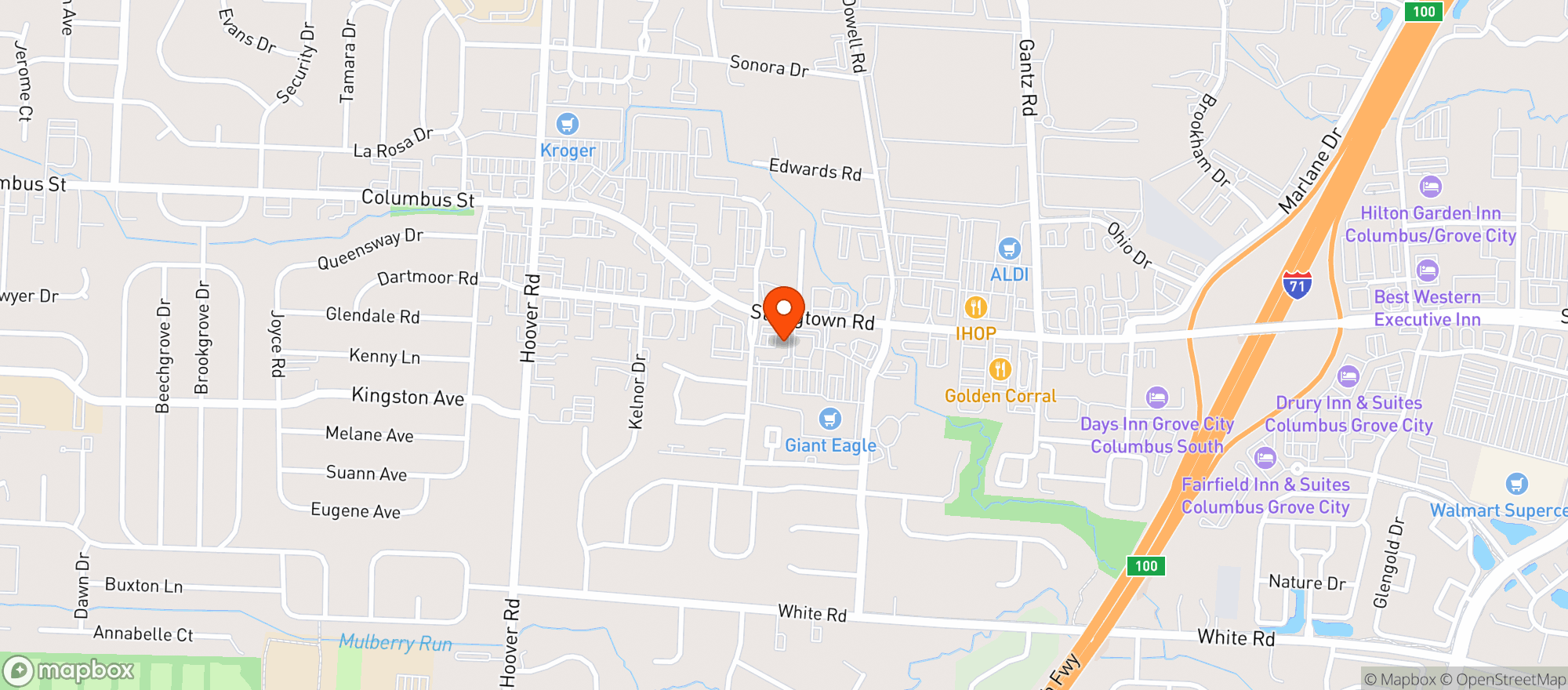 Map showing Vaporfi - Grove City