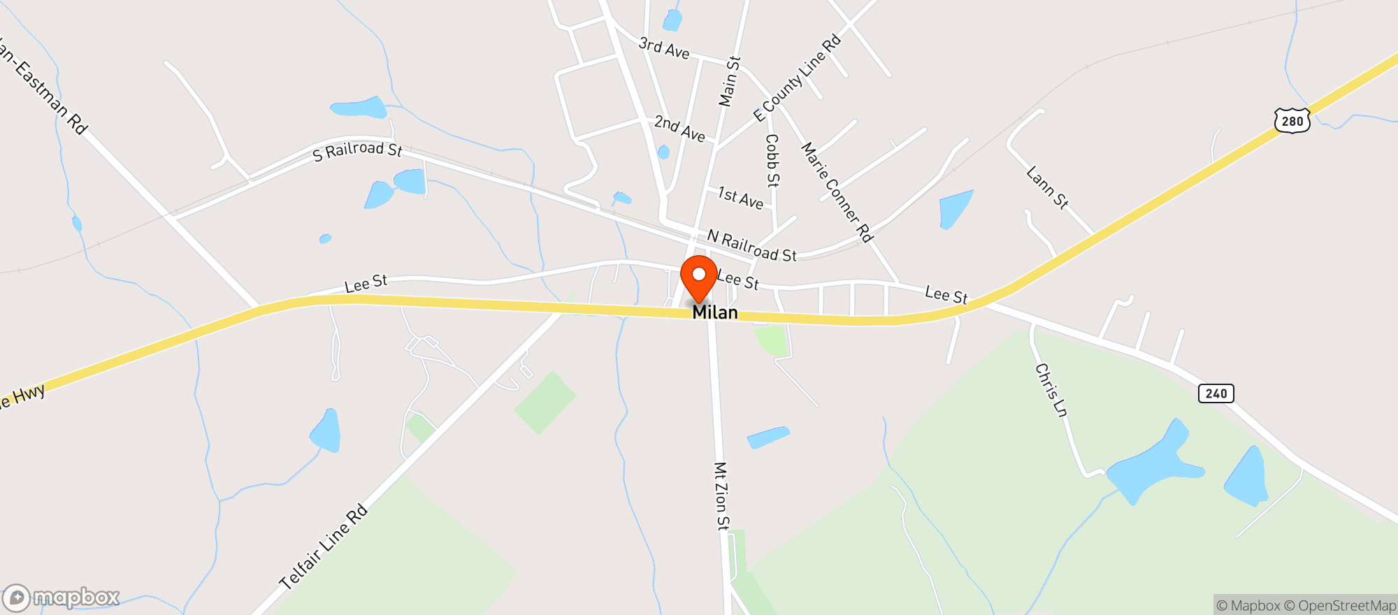 Map showing Circle K