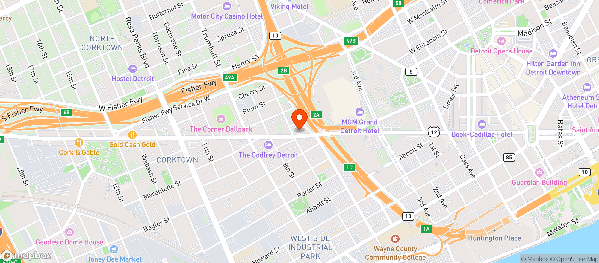 Map showing Lager House