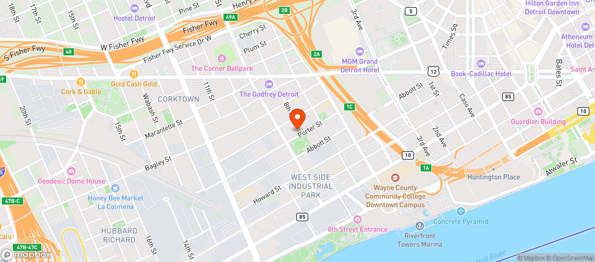 Map showing Batch Brewing Company