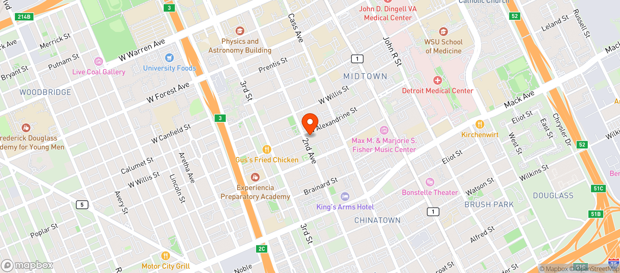 Map showing Stadt Garden