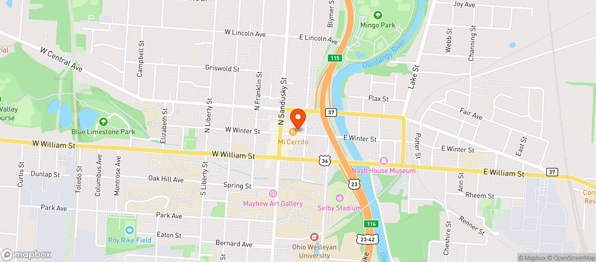 Map showing 1808 American Bistro