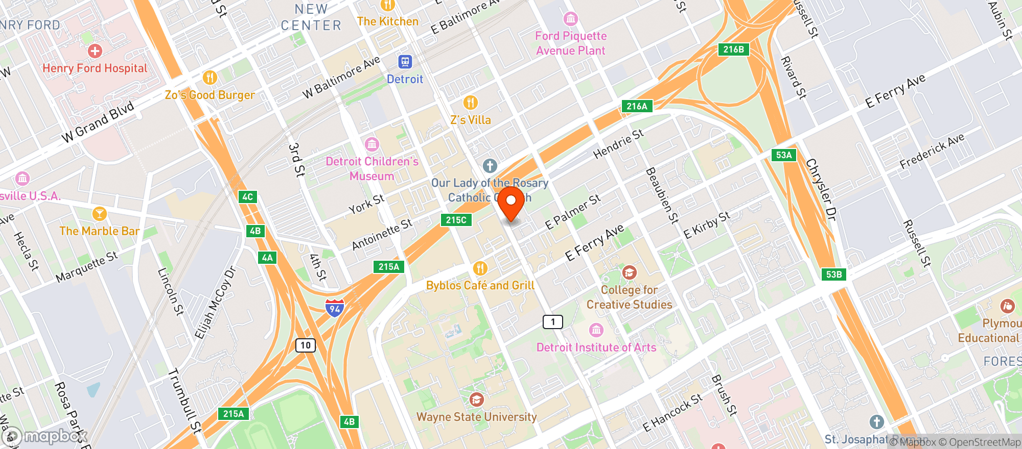Map showing Star Of Woodward