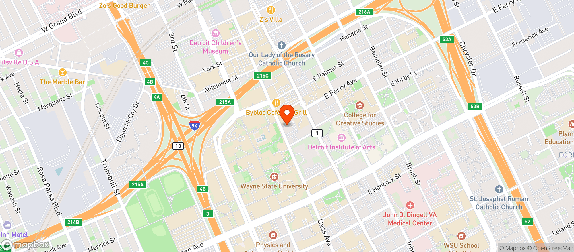 Map showing Common Pub