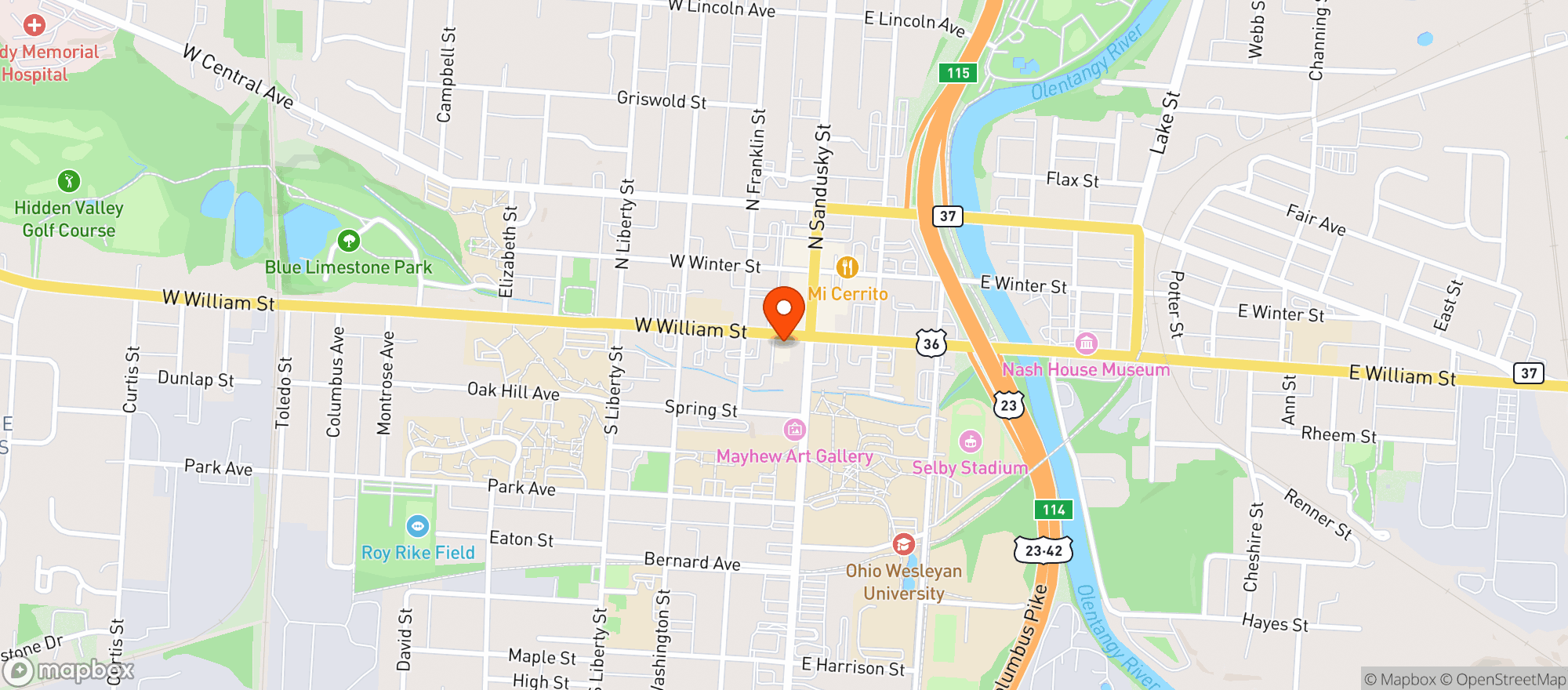 Map showing Old Dog Alehouse & Brewery