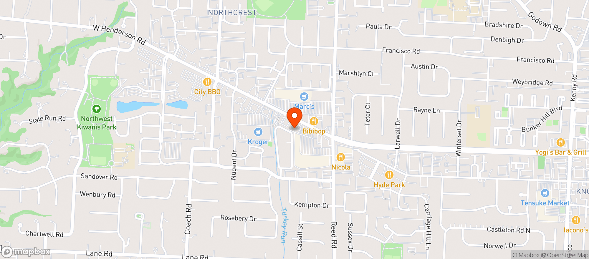 Map showing Cvs