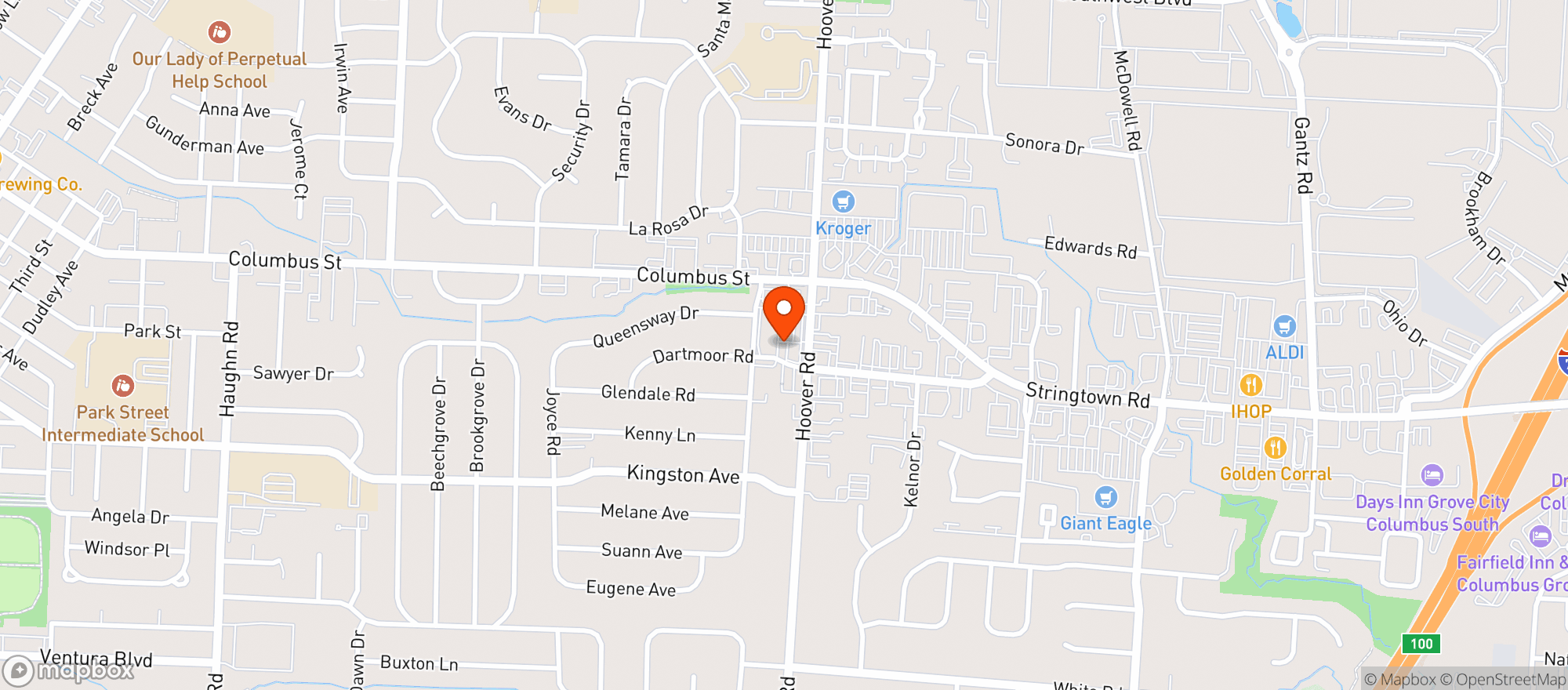 Map showing Grove City One Stop