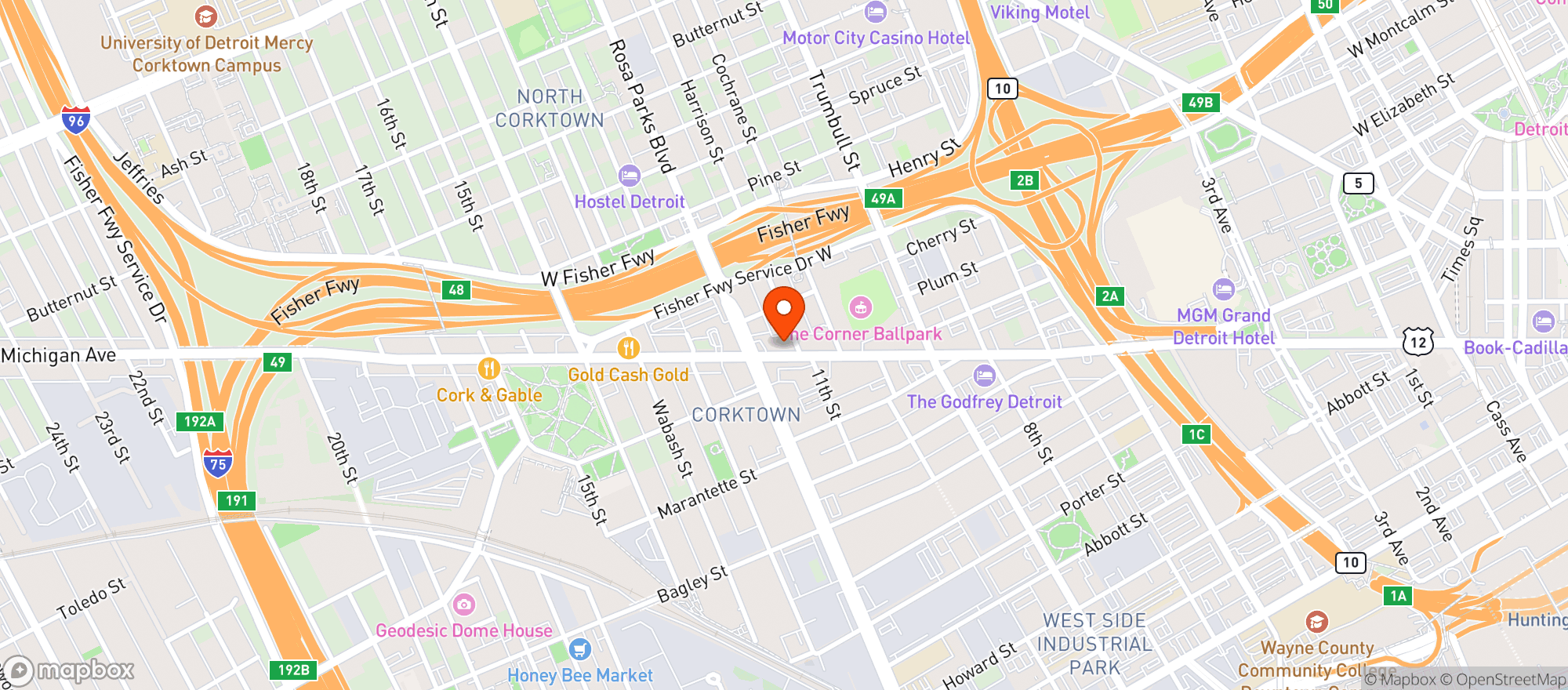 Map showing Last Chance