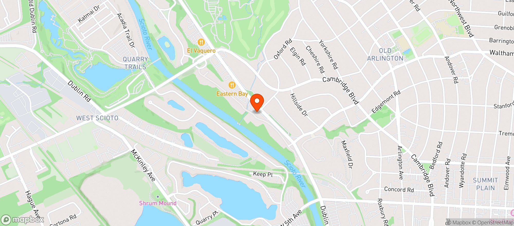 Map showing Pointe Tavern