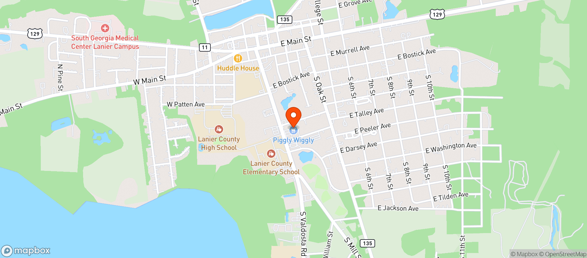 Map showing Piggly Wiggly - 171