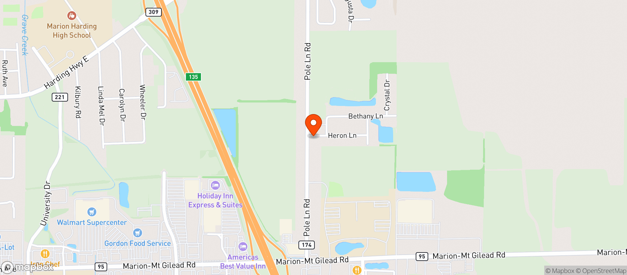 Map showing Meijer