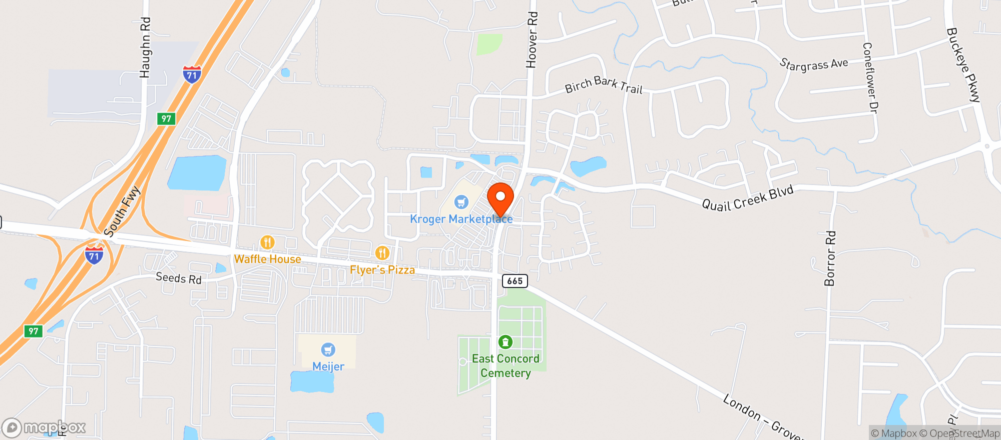 Map showing Columbus (016) - 00842 - Hoover Road