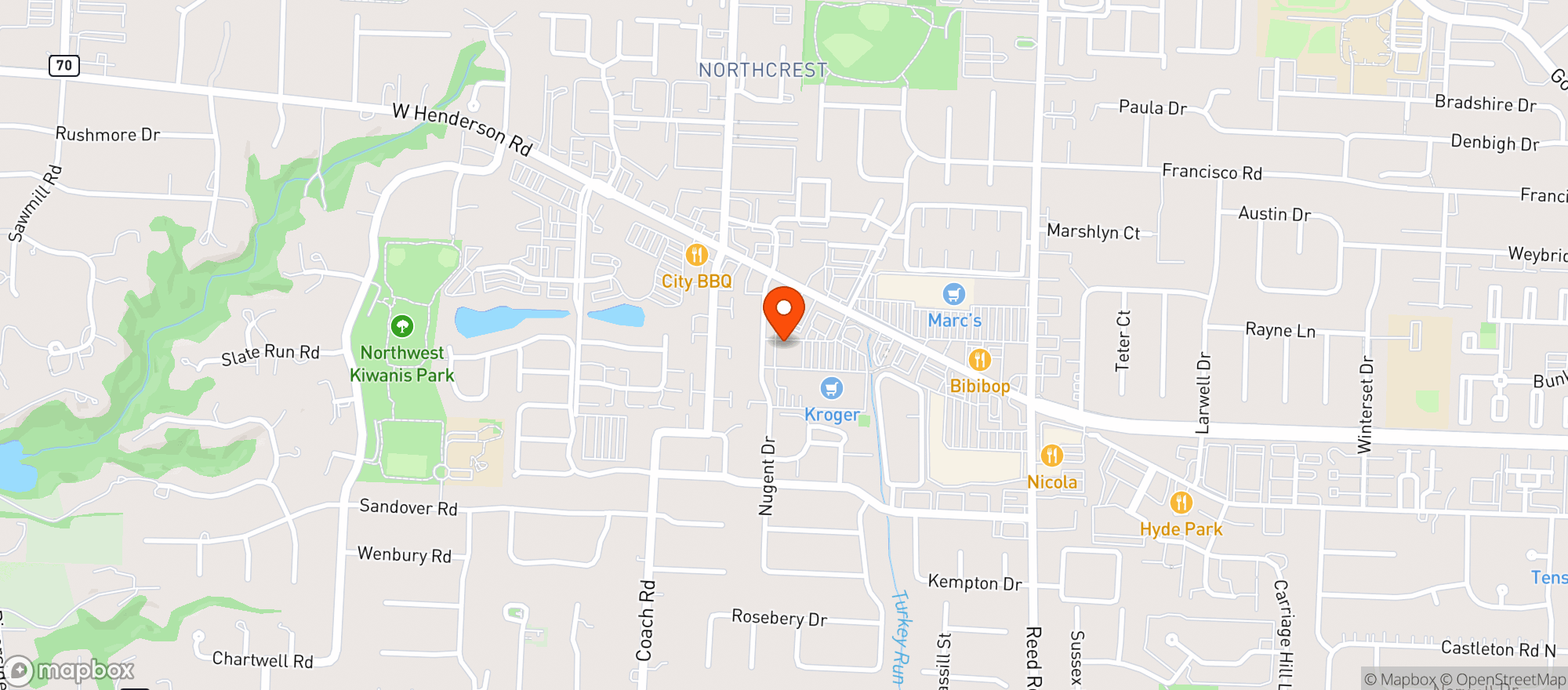 Map showing Columbus (016) - 00328 - Henderson Rd