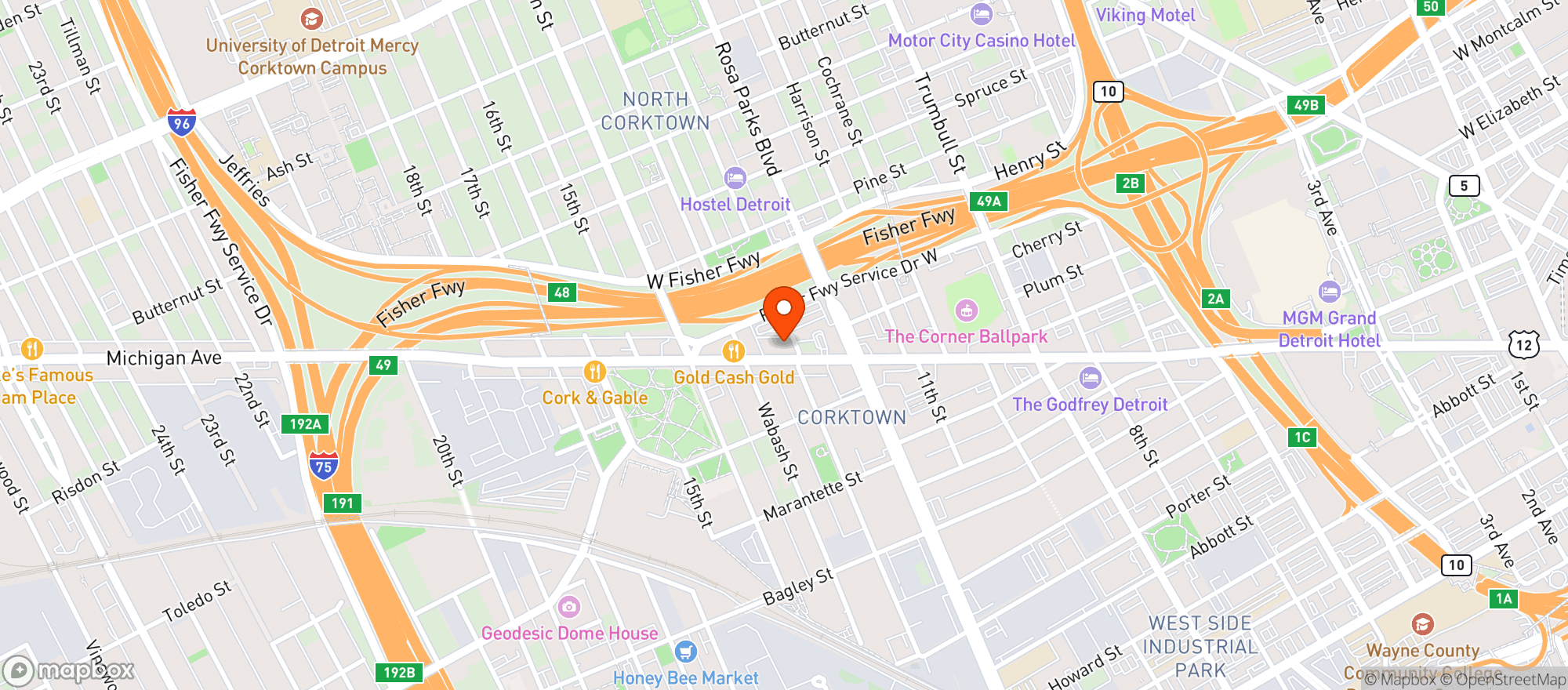 Map showing Rooted Socialite