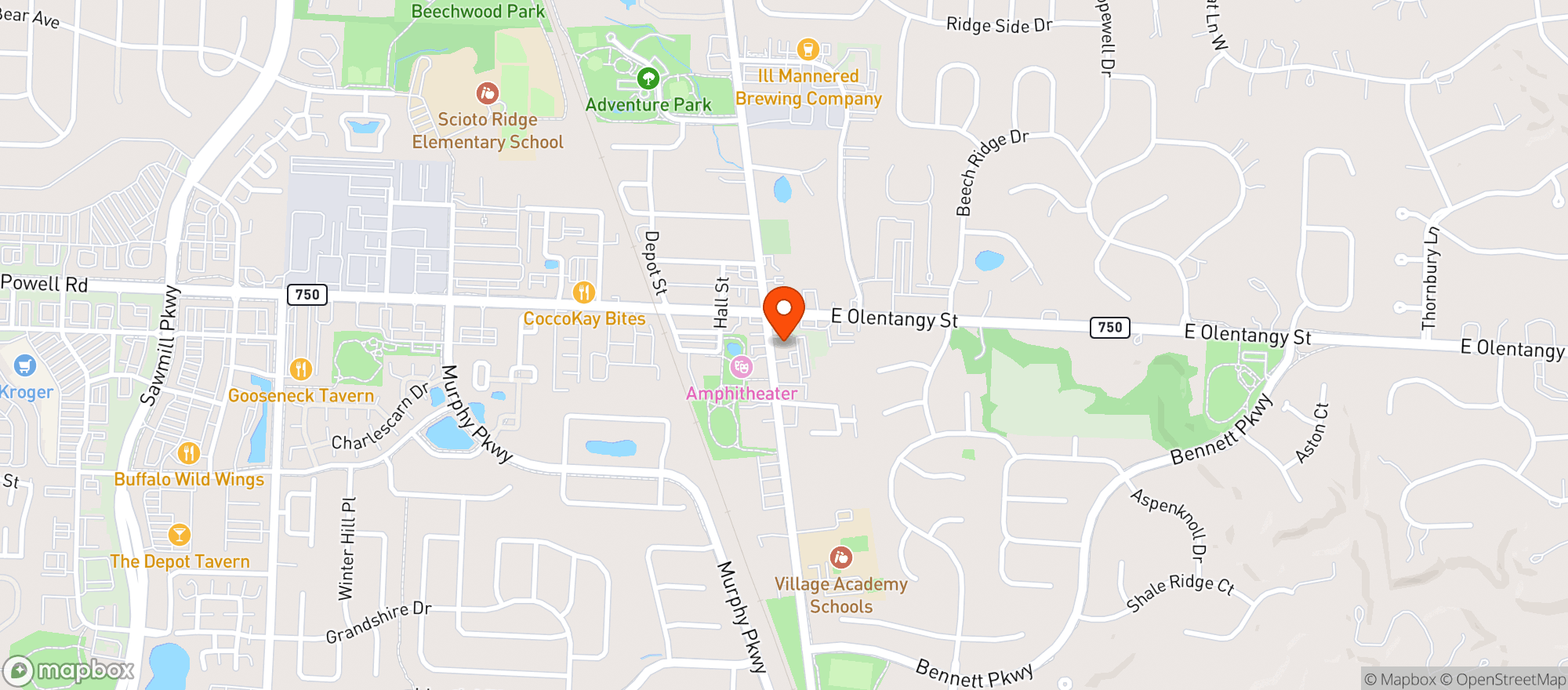 Map showing Elliots Wood Fired Kitchen And Tap
