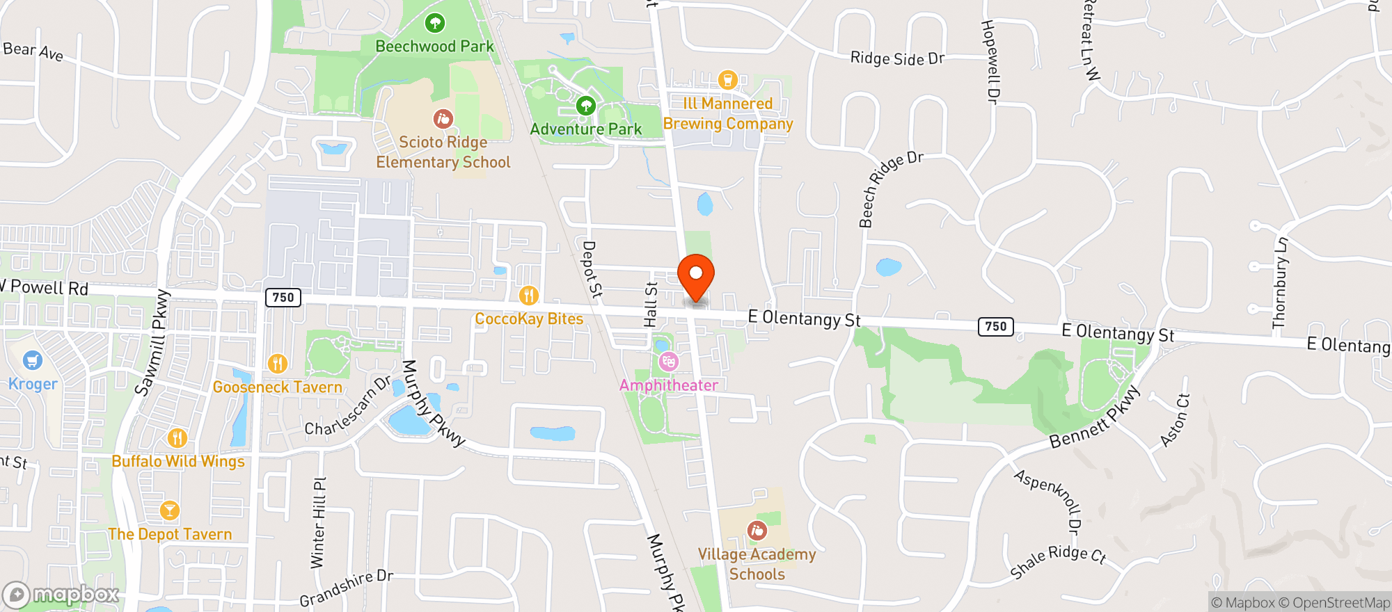 Map showing Oishii Japanese Bistro