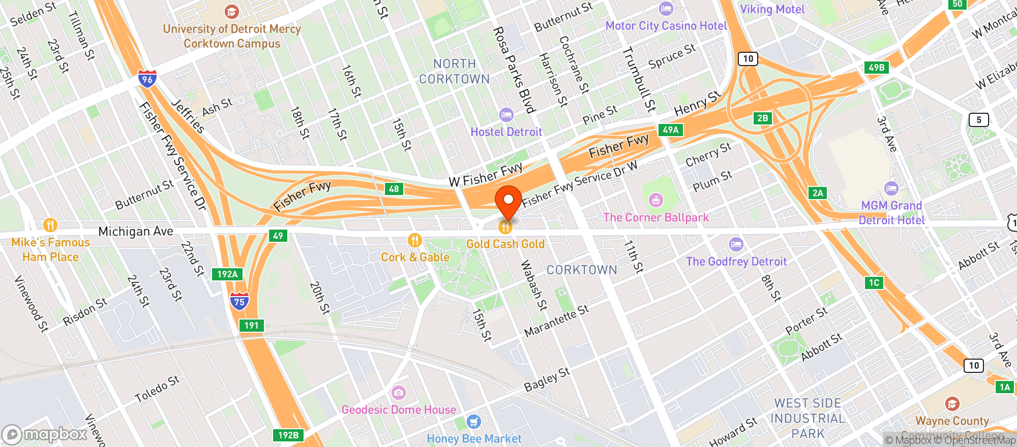 Map showing Alba Coffee