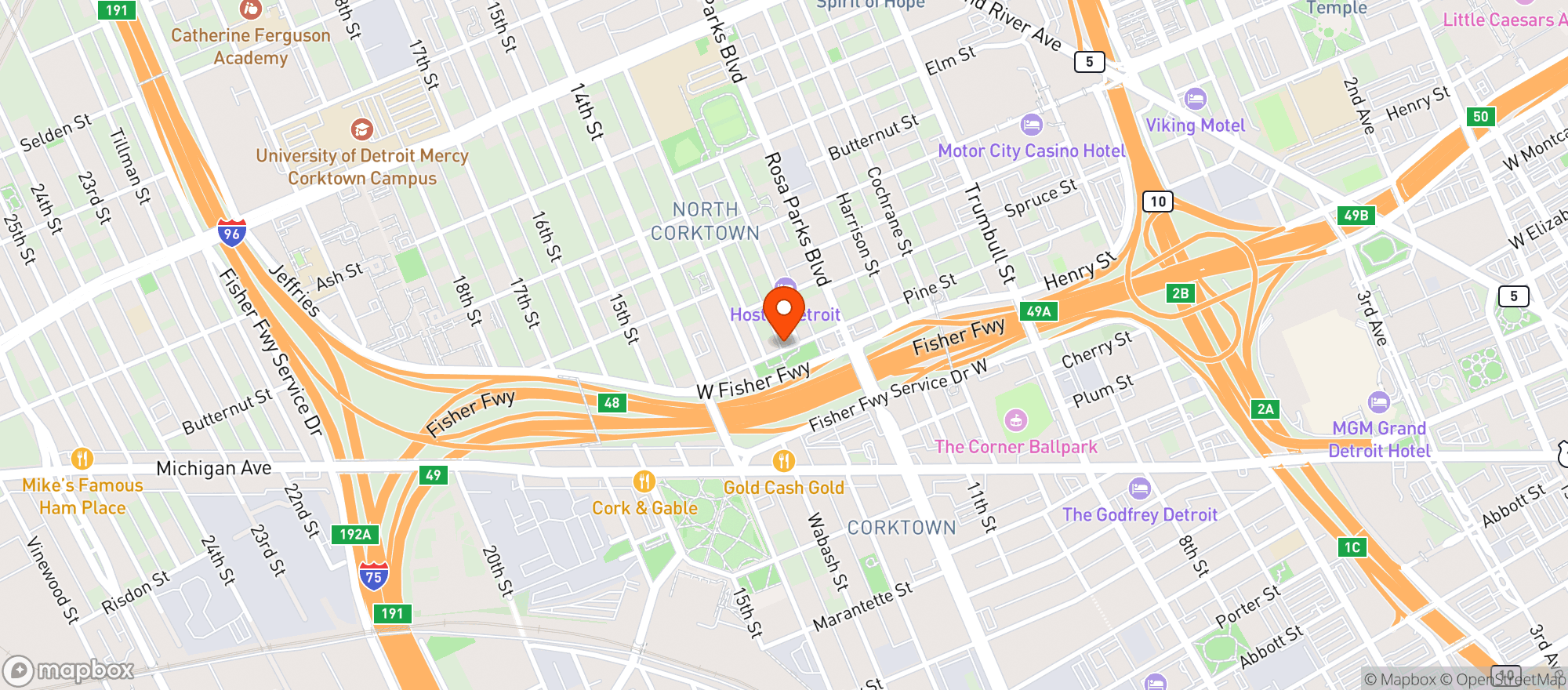 Map showing Forest Bakery