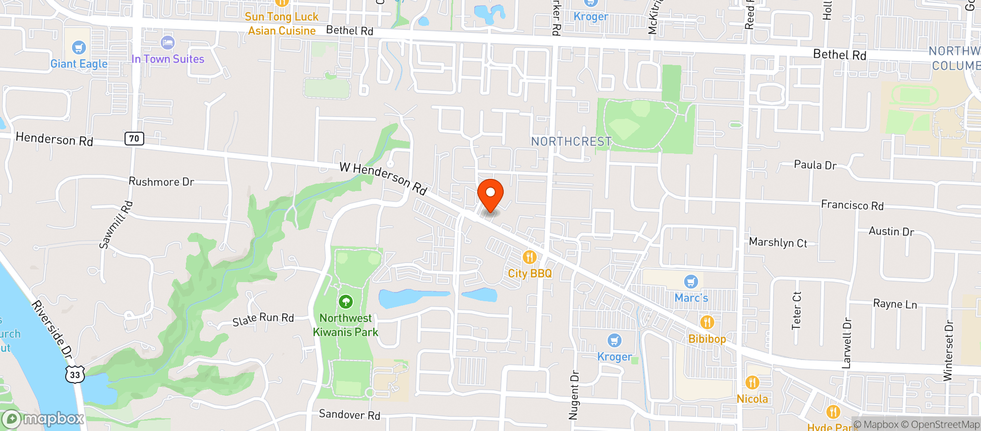Map showing Starr Bar
