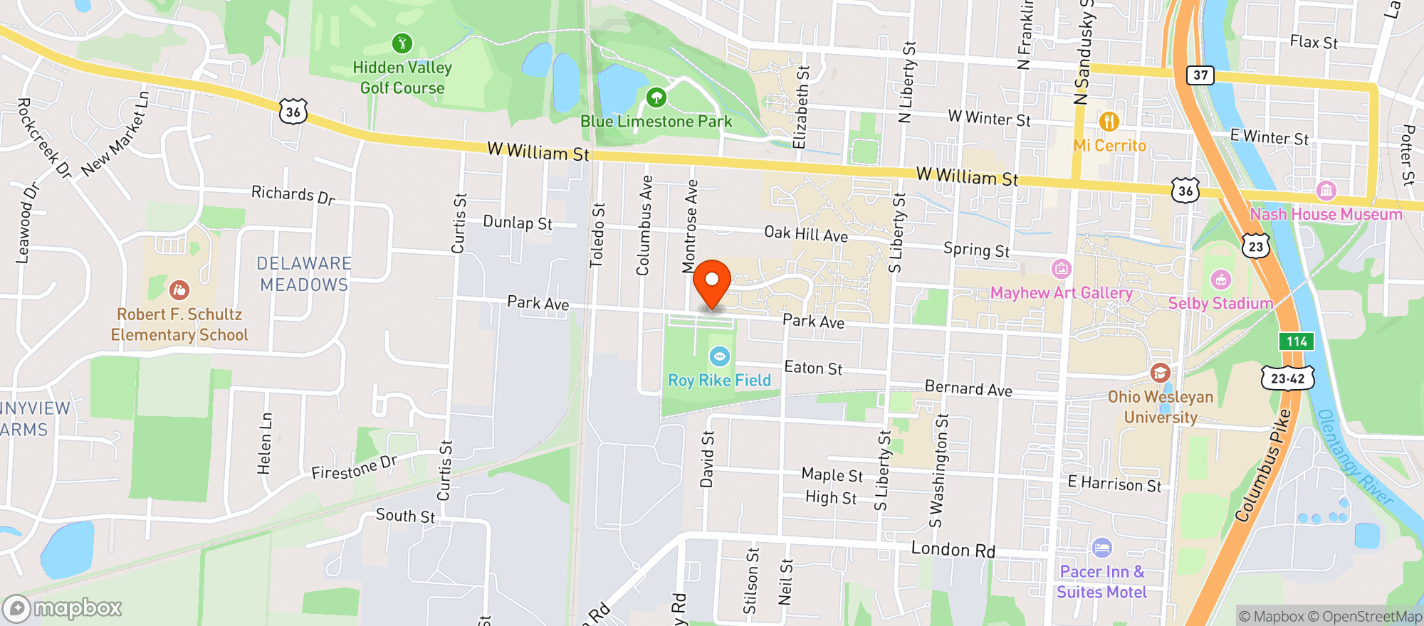 Map showing United Dairy Farmers St #639