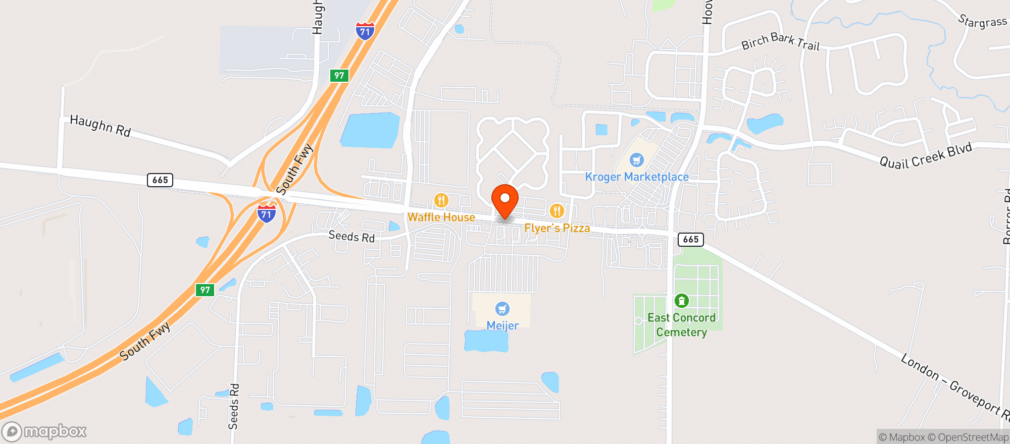 Map showing Meijer