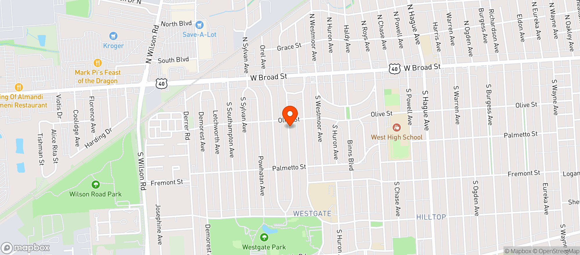 Map showing Taylor Wolf (sales)