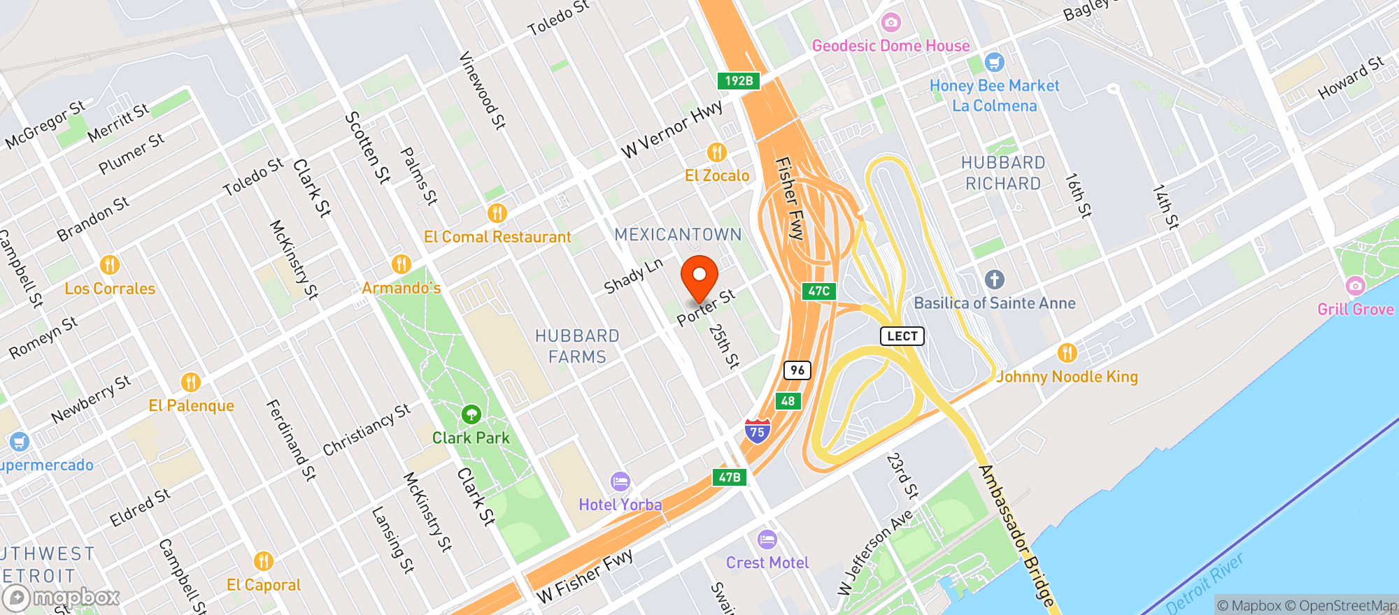 Map showing The Grand Porter