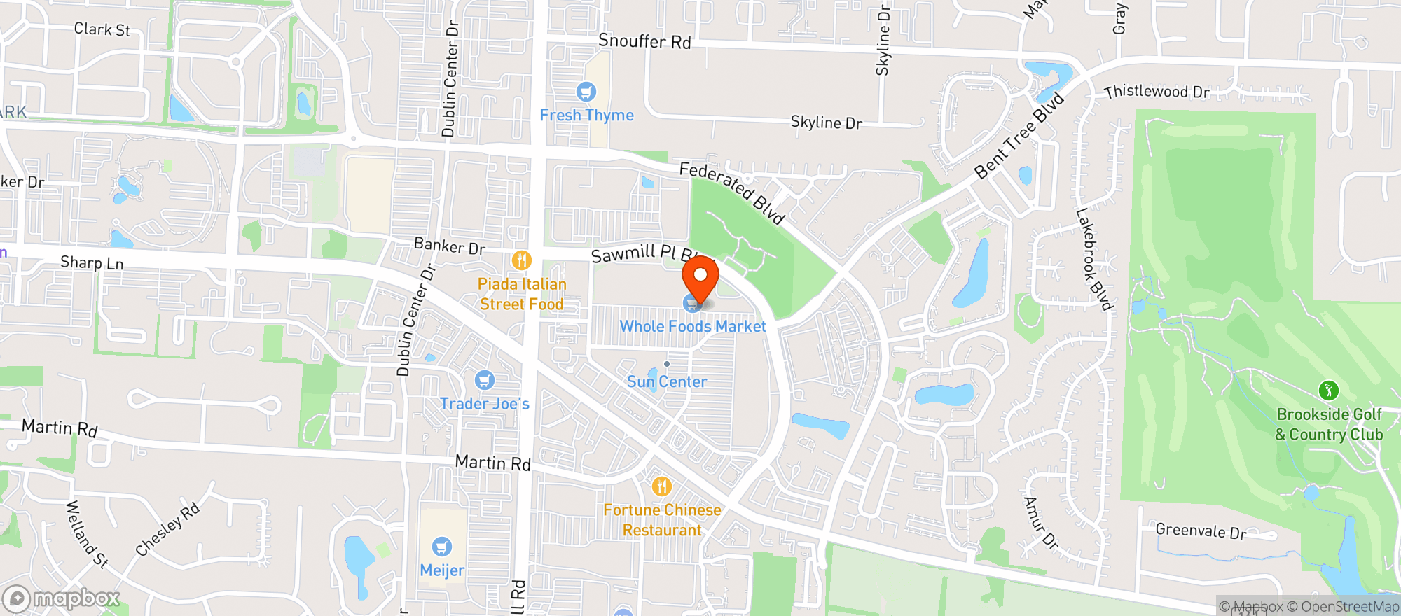 Map showing Whole Foods Market