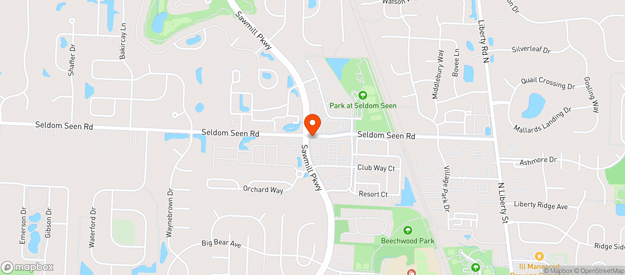 Map showing LIBERTY PREMIUM WINE & CRAFT BEER