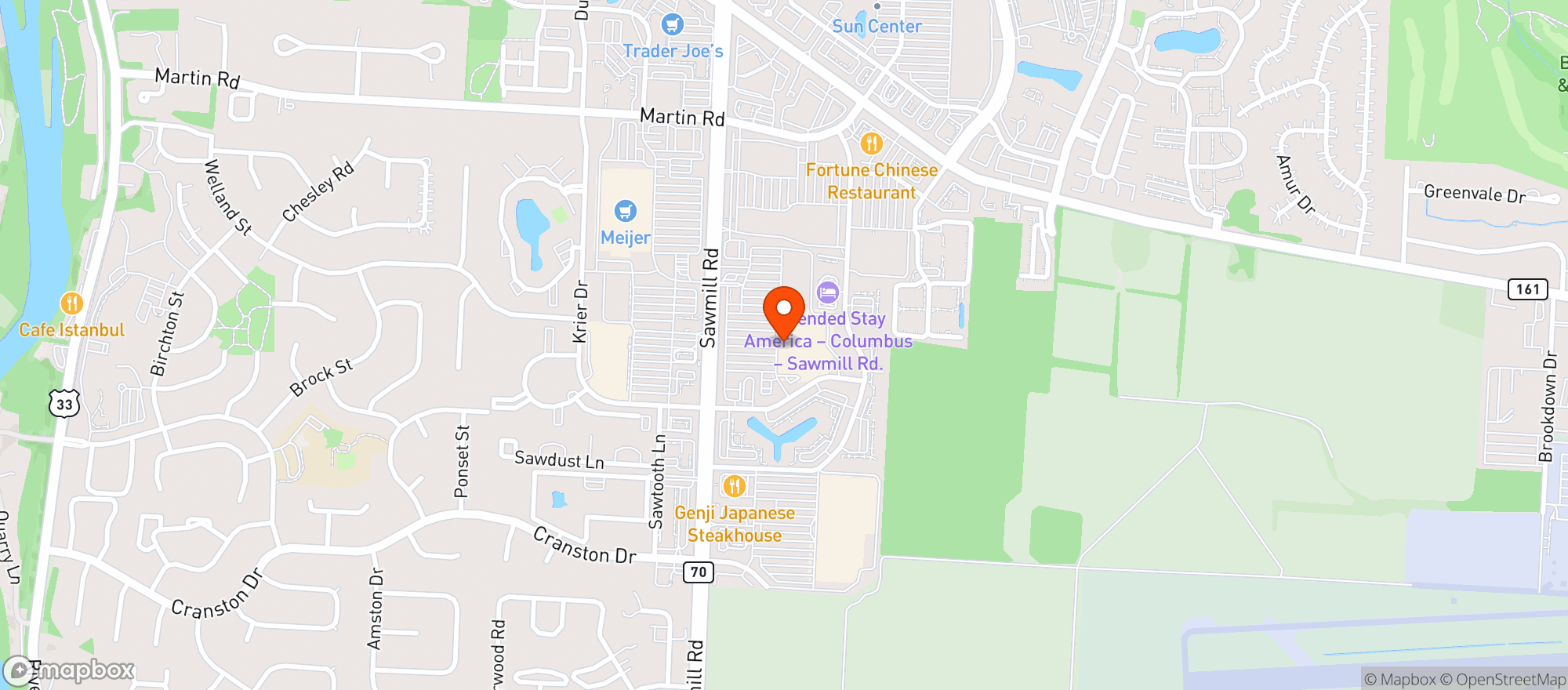 Map showing Target