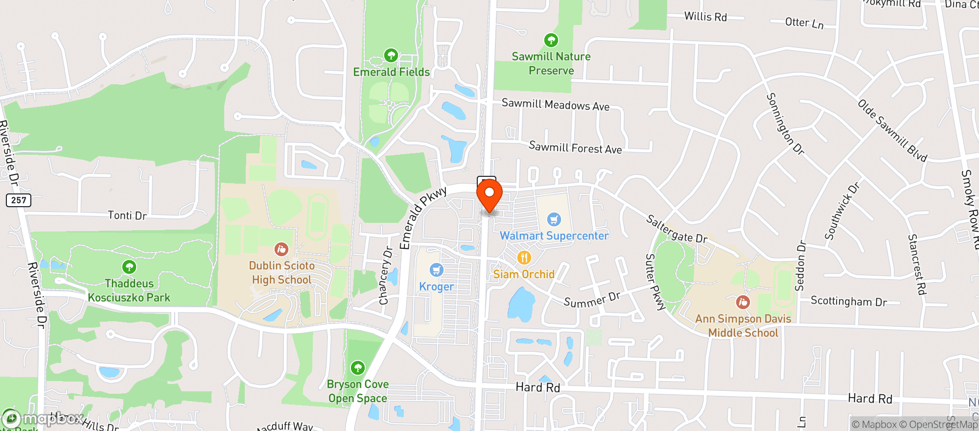 Map showing WALMART SUPERCENTER