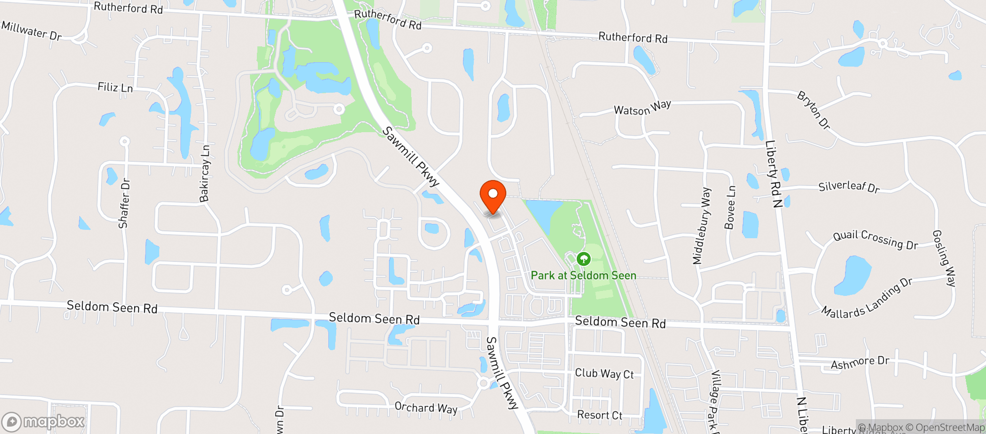 Map showing Parkway Pub