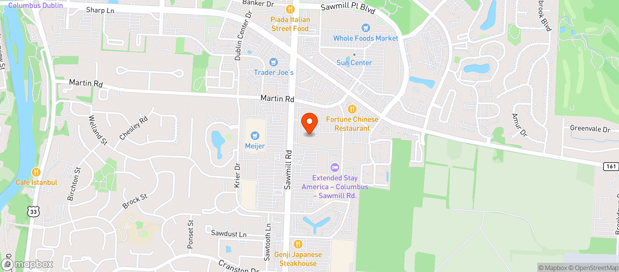 Map showing Perfect Pour