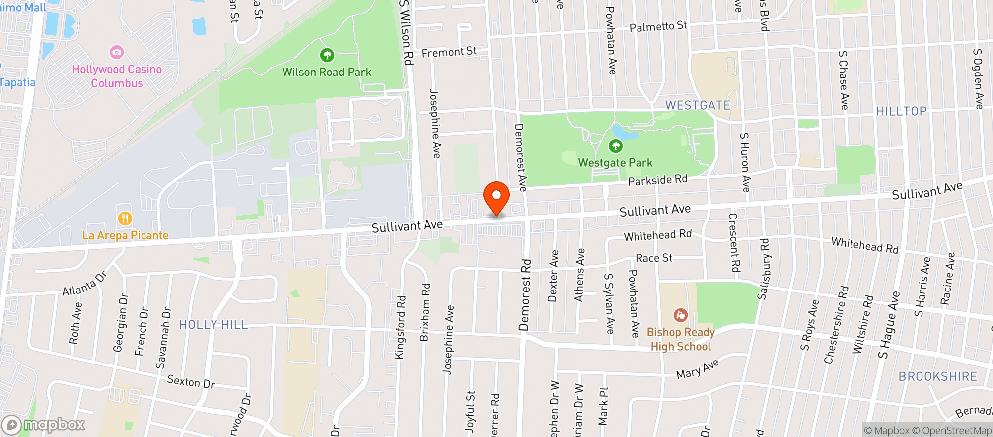 Map showing Gas Lite Drive Thru