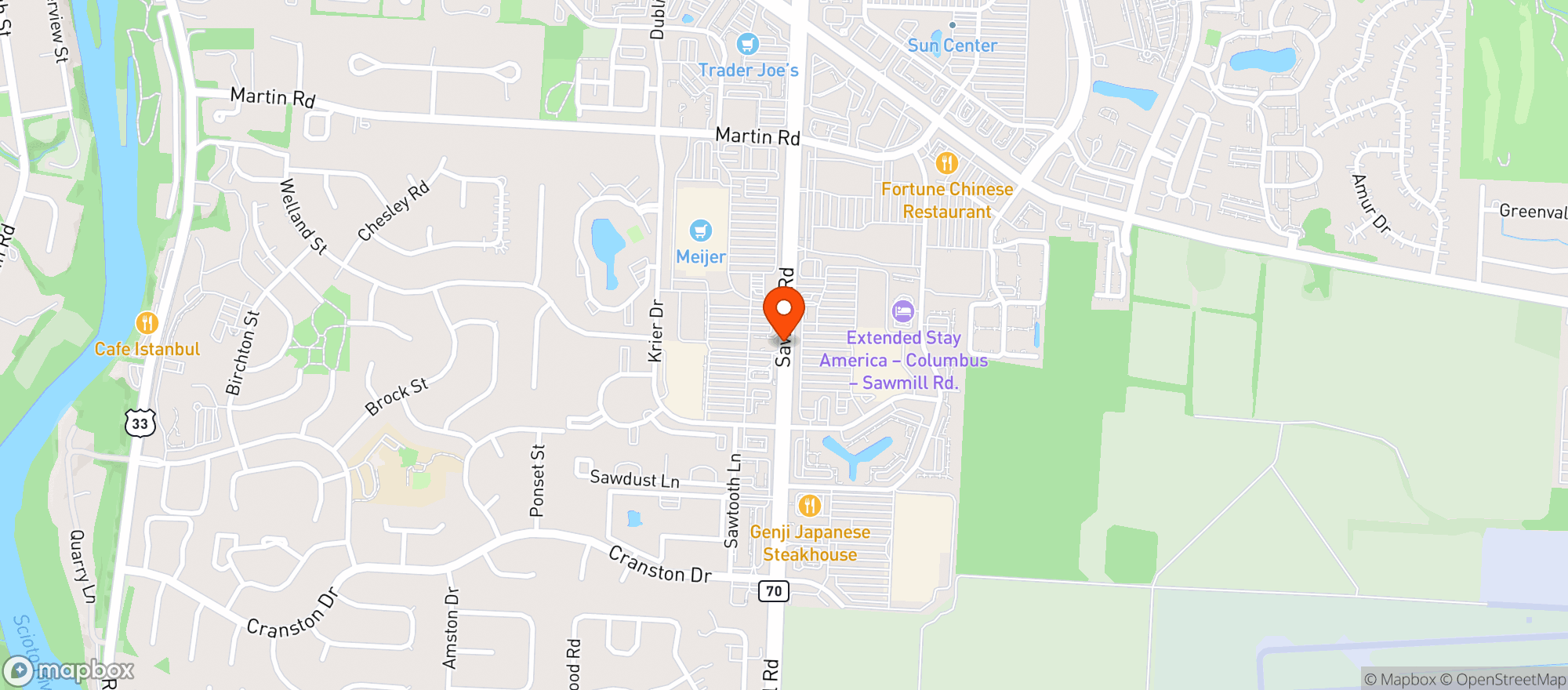Map showing Red Lobster