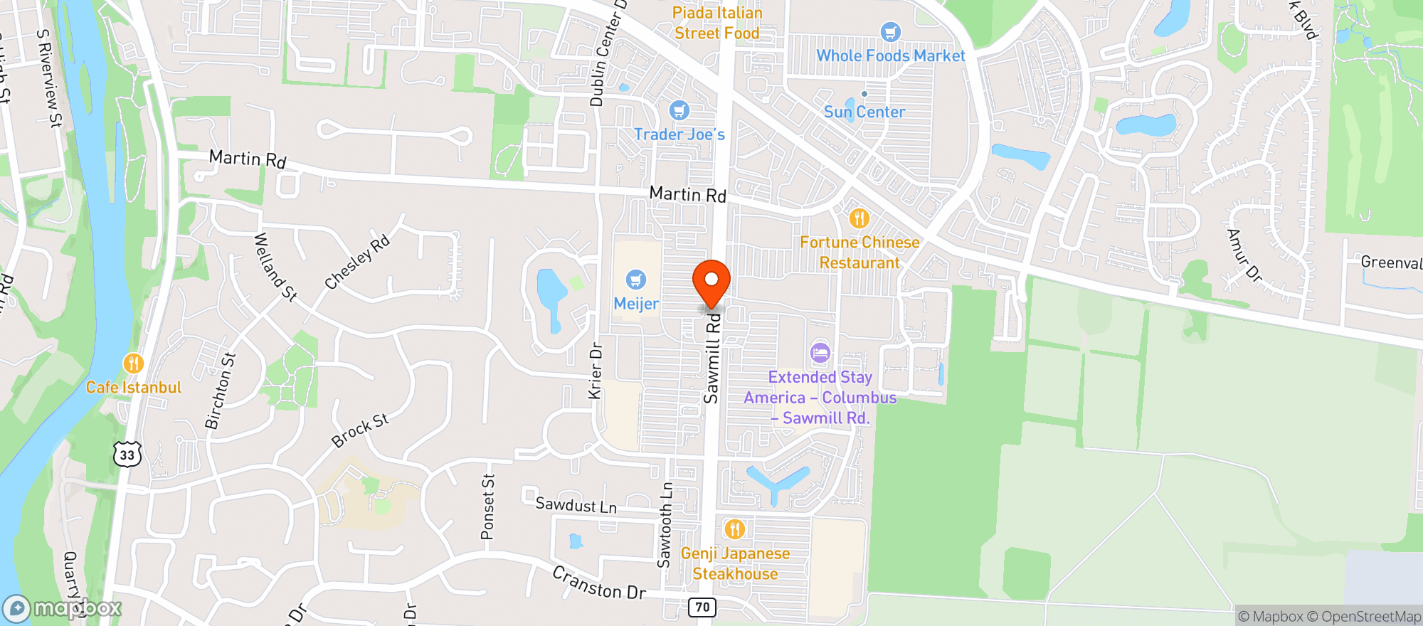 Map showing Meijer