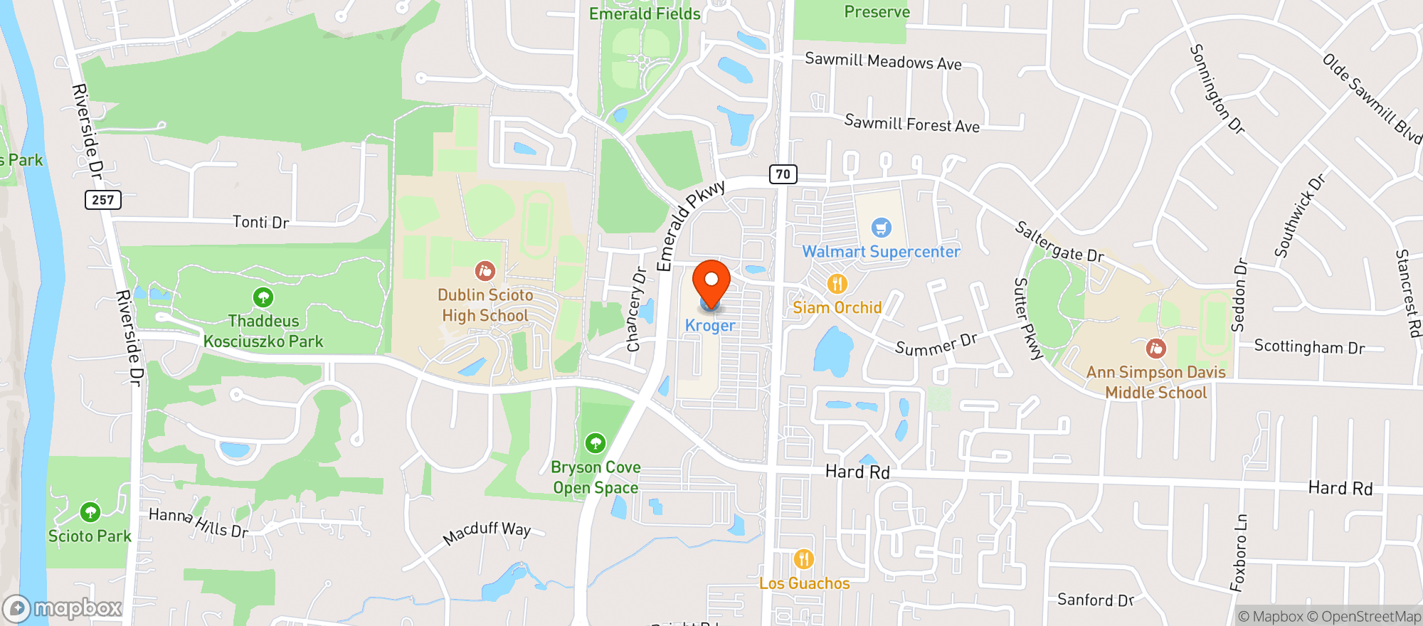 Map showing Columbus (016) - 00581 - Sawmill Rd