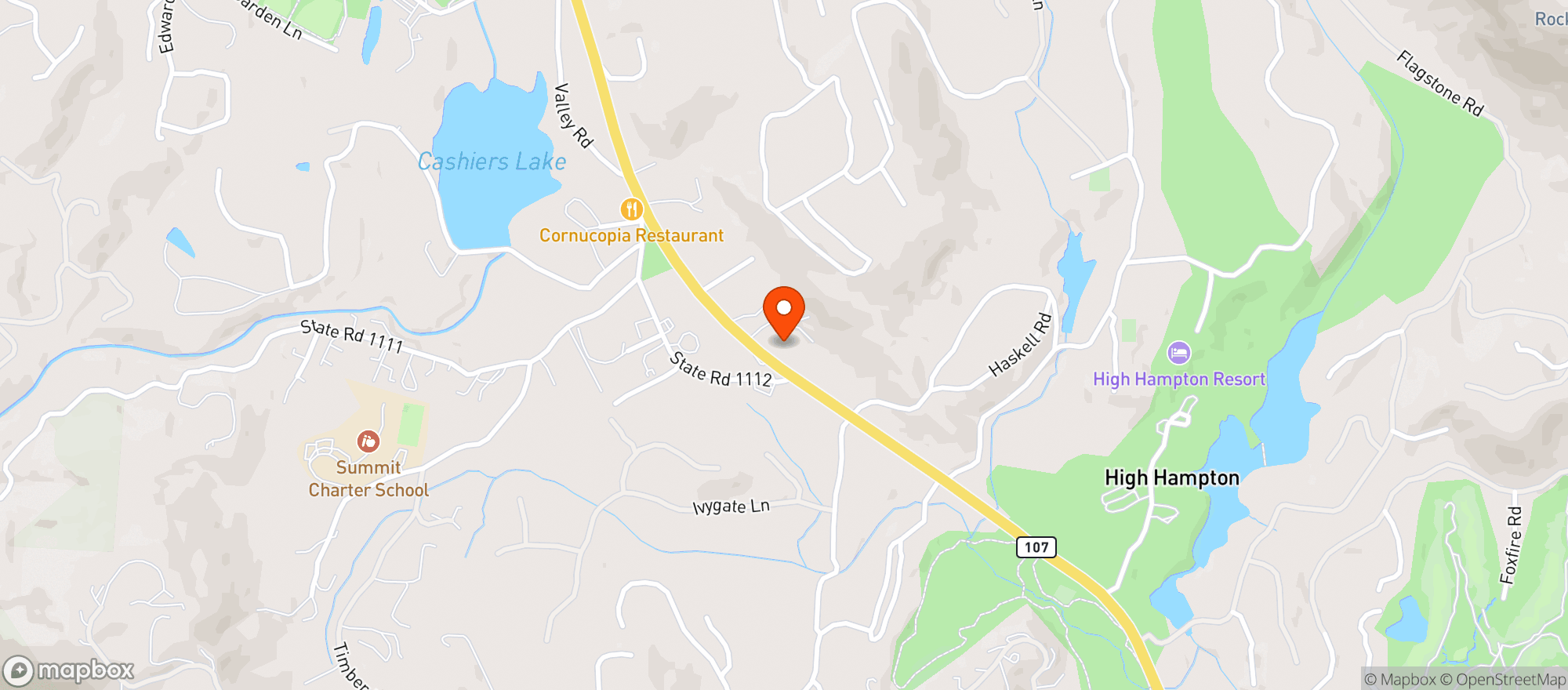 Map showing Orchard Restaurant