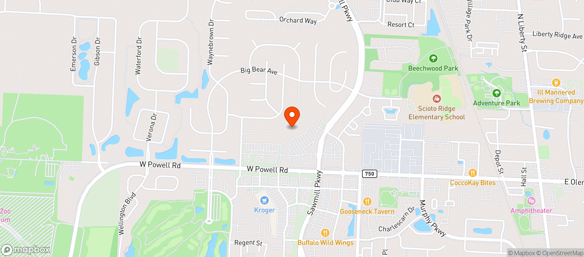 Map showing Market District - 6527 - Powell
